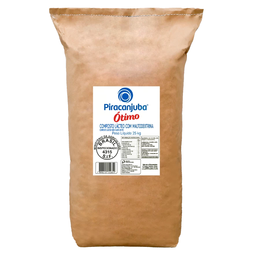 Composto Lácteo com Maltodextrina Ótimo 25kg - Piracanjuba
