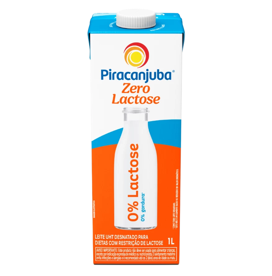 Leite Desnatado Zero Lactose 1L - Piracanjuba