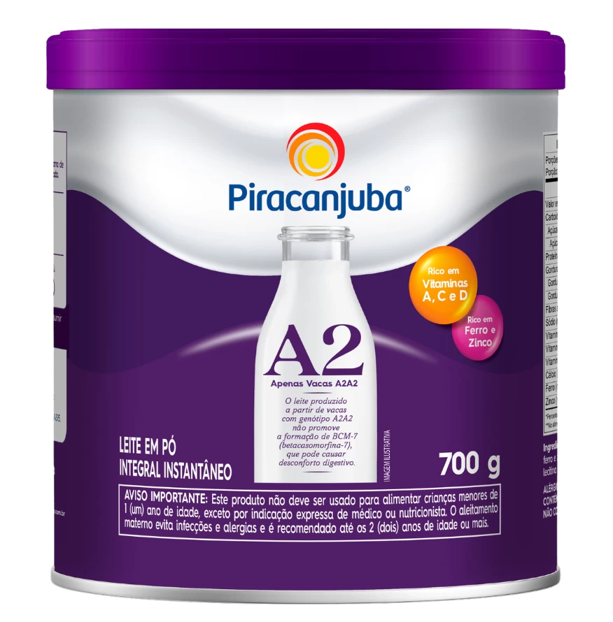 Leite em Pó Integral Instantâneo A2 700g - Piracanjuba