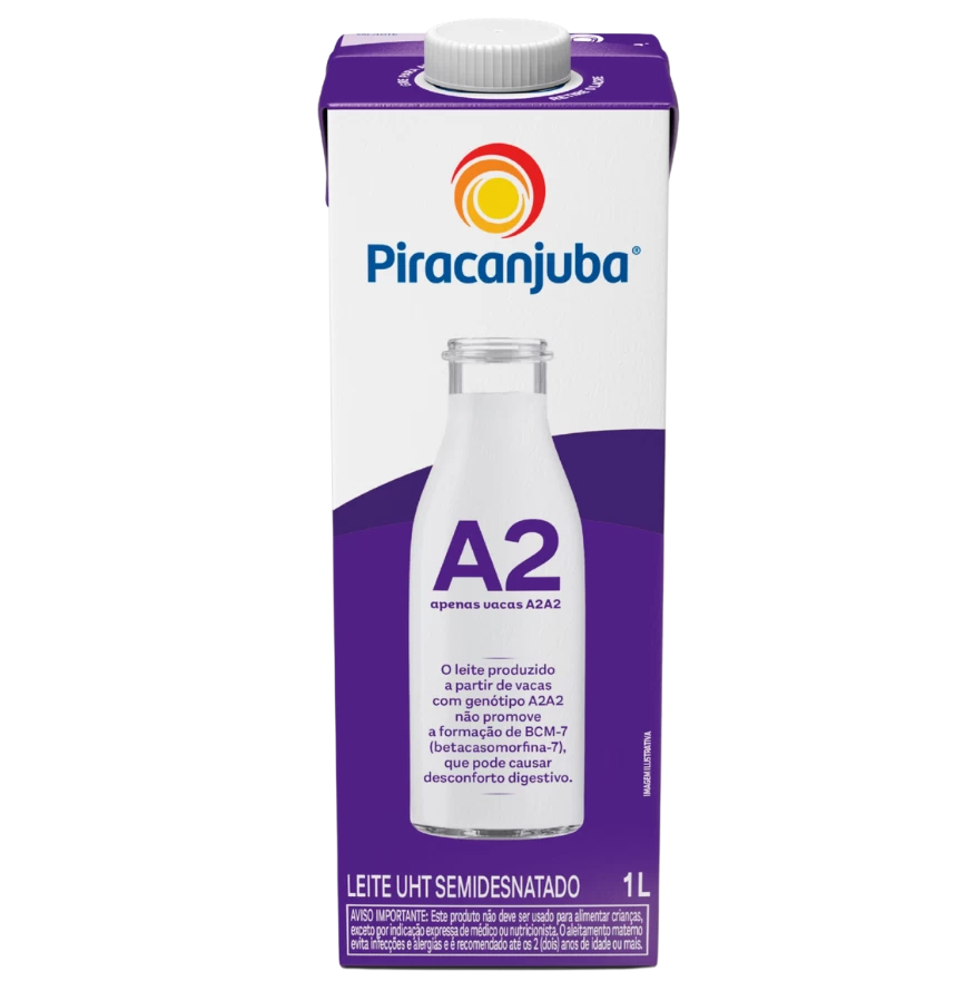 Leite Semidesnatado A2 1L - Piracanjuba