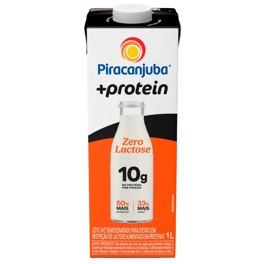 Leite Semidesnatado Zero Lactose +Protein 1L - Piracanjuba