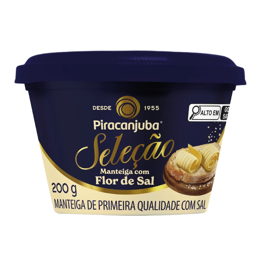 Manteiga Gourmet com Flor de Sal Seleção 200g - Piracanjuba