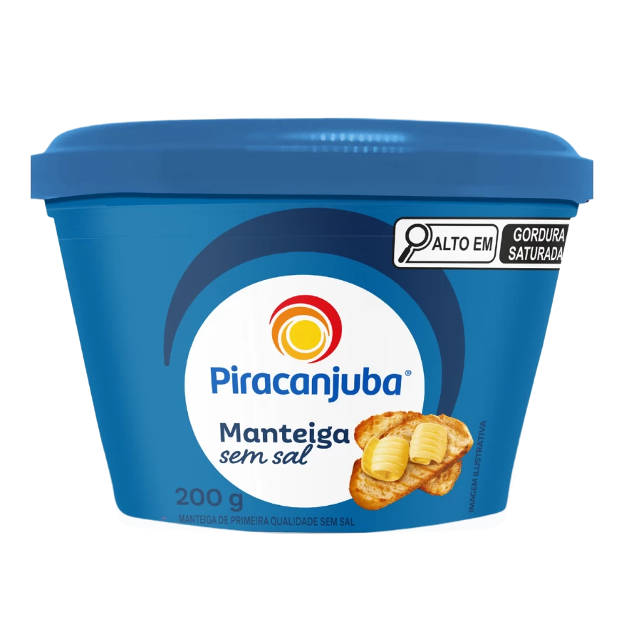 Manteiga sem Sal 200g - Piracanjuba