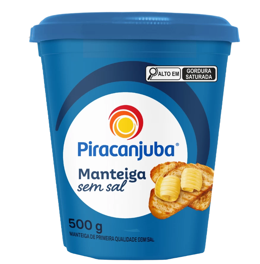 Manteiga sem Sal 500g - Piracanjuba