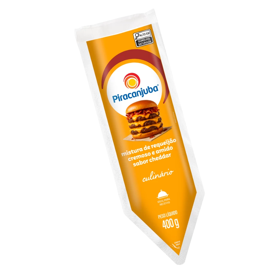 Mistura de Requeijão e Amido Sabor Cheddar 400g - Piracanjuba
