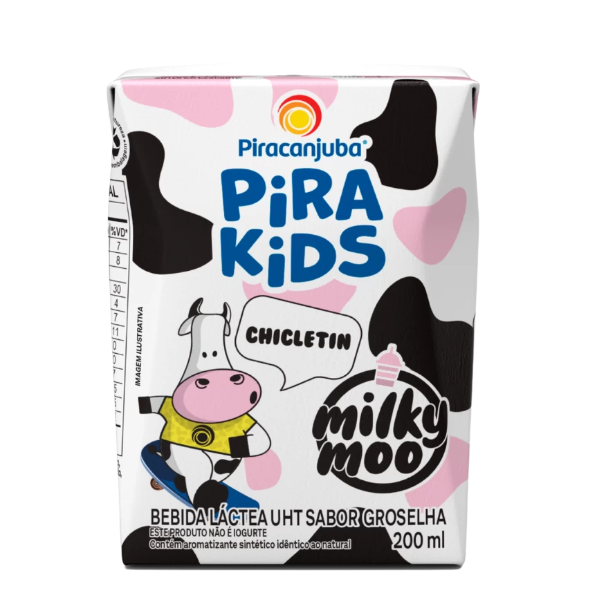 Pirakids + Milky Moo Chicletin 200 ml - Piracanjuba