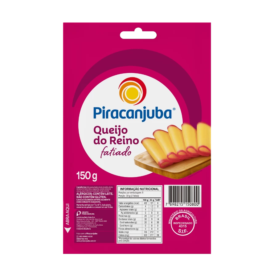 Queijo do Reino Fatiado 150g - Piracanjuba