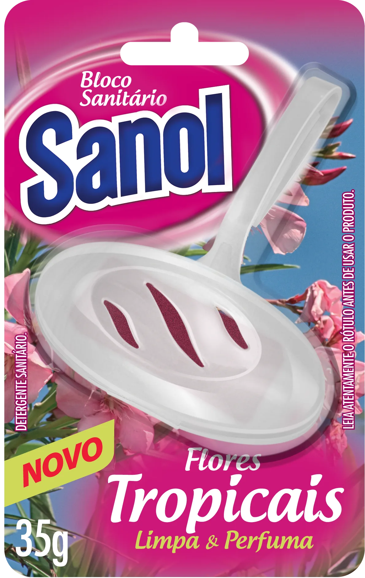 Bloco Sanitário Sanol Flores Tropicais 35g - Sanol