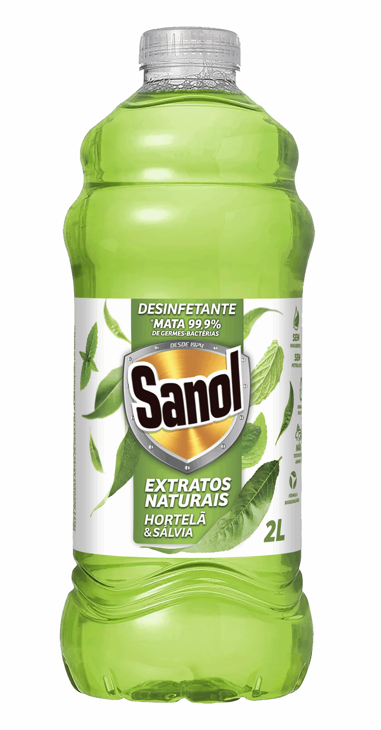 Desinfetante Sanol Extratos Naturais Hortelã & Sálvia 2L - Sanol