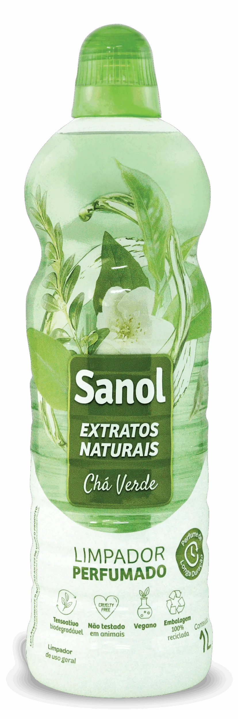 Limpador Perfumado Sanol Extratos Naturais Chá Verde 1L - Sanol
