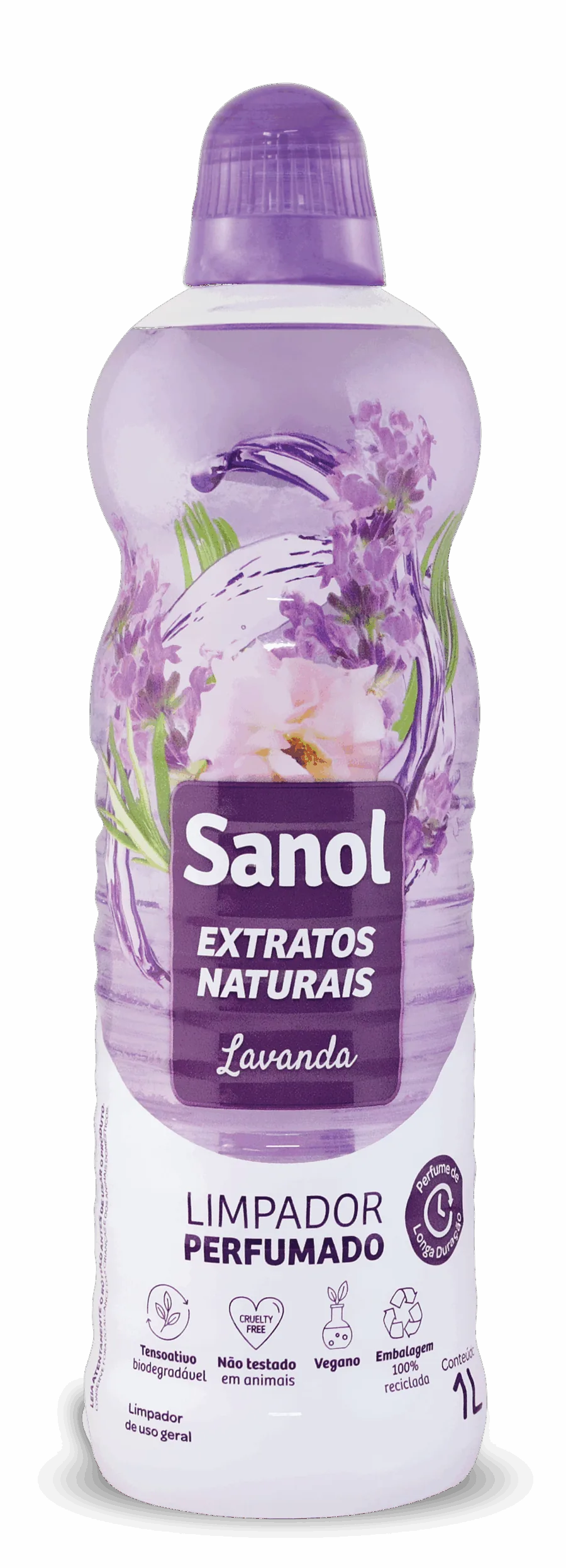Limpador Perfumado Sanol Extratos Naturais Lavanda 1L - Sanol