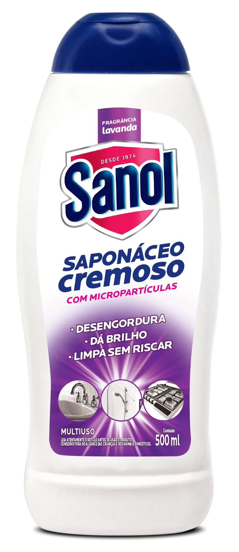 Saponáceo Multiuso Cremoso Sanol Lavanda 500ml - Sanol