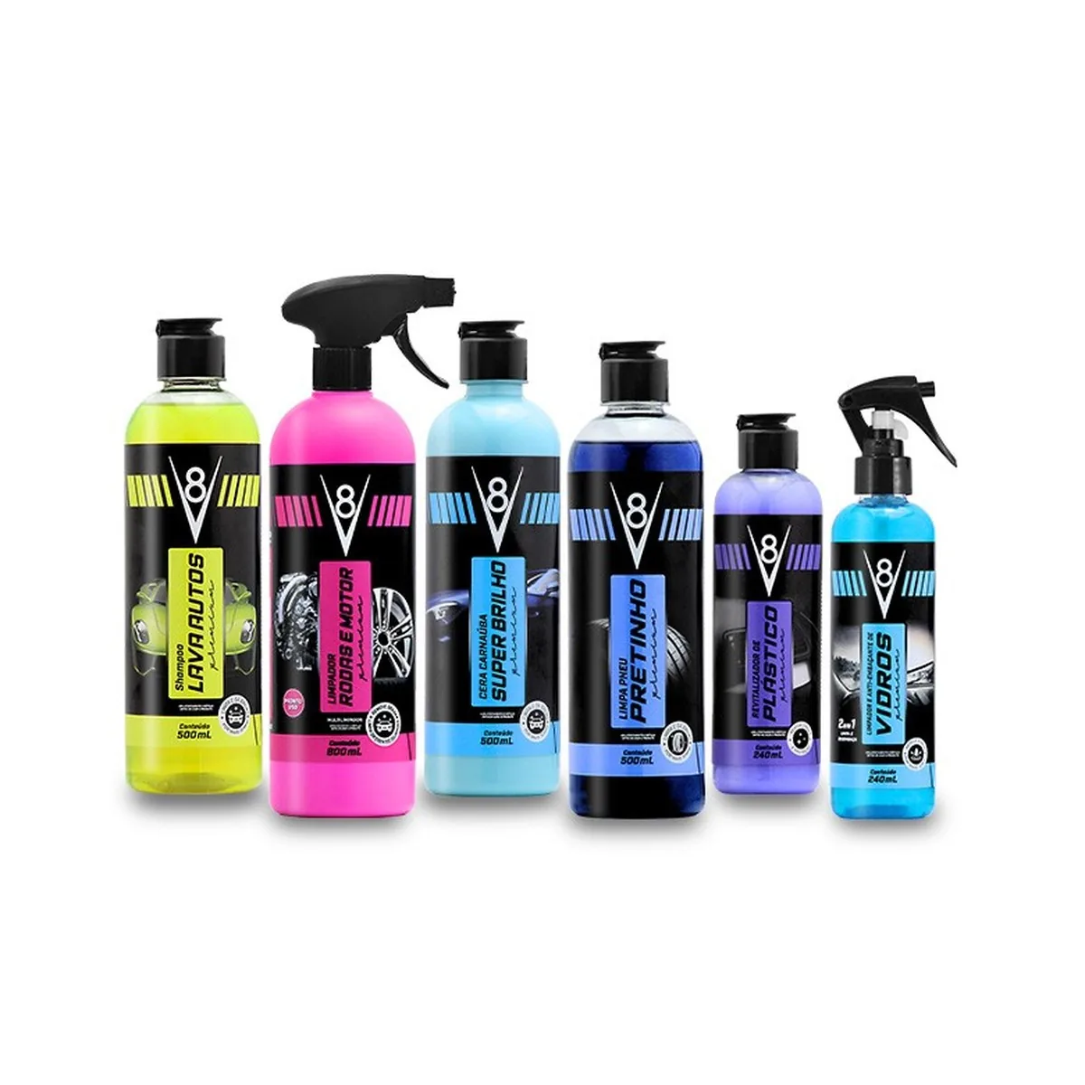 KIT LIMPEZA PREMIUM COMPLETA CARRO - V8 Autocare