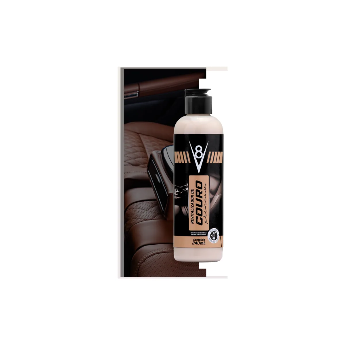 REVITALIZADOR DE COURO 240ML - V8 Autocare